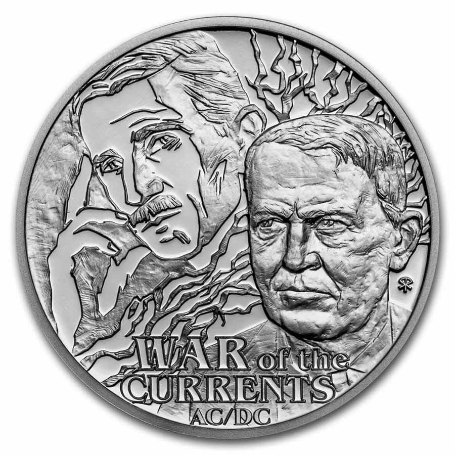 2023 Niue 1 oz Silver Proof Nikola Tesla; War of the Currents