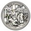 2023 Niue 2 oz Antique Silver Assassinations: Julius Caesar