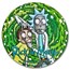 2023 Niue 2 oz Silver Antique Rick and Morty