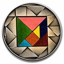 2023 Niue 2 oz Silver Antique Tangram Puzzle Coin