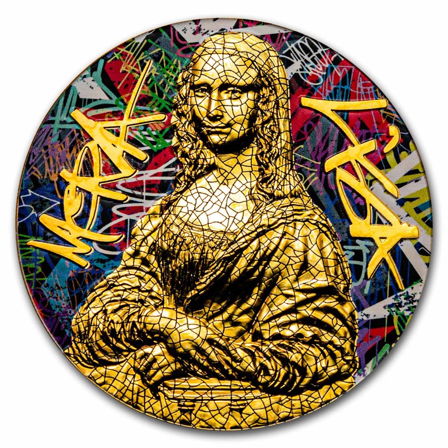 2023 Niue 2 oz Silver Pop Art: Mona Lisa