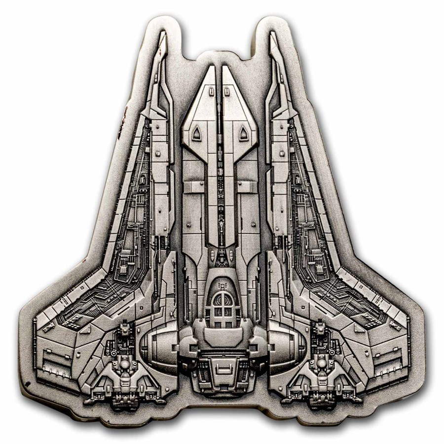 2023 Niue 3 oz Silver $10 Star Wars Bo-Katan Gauntlet Starfighter