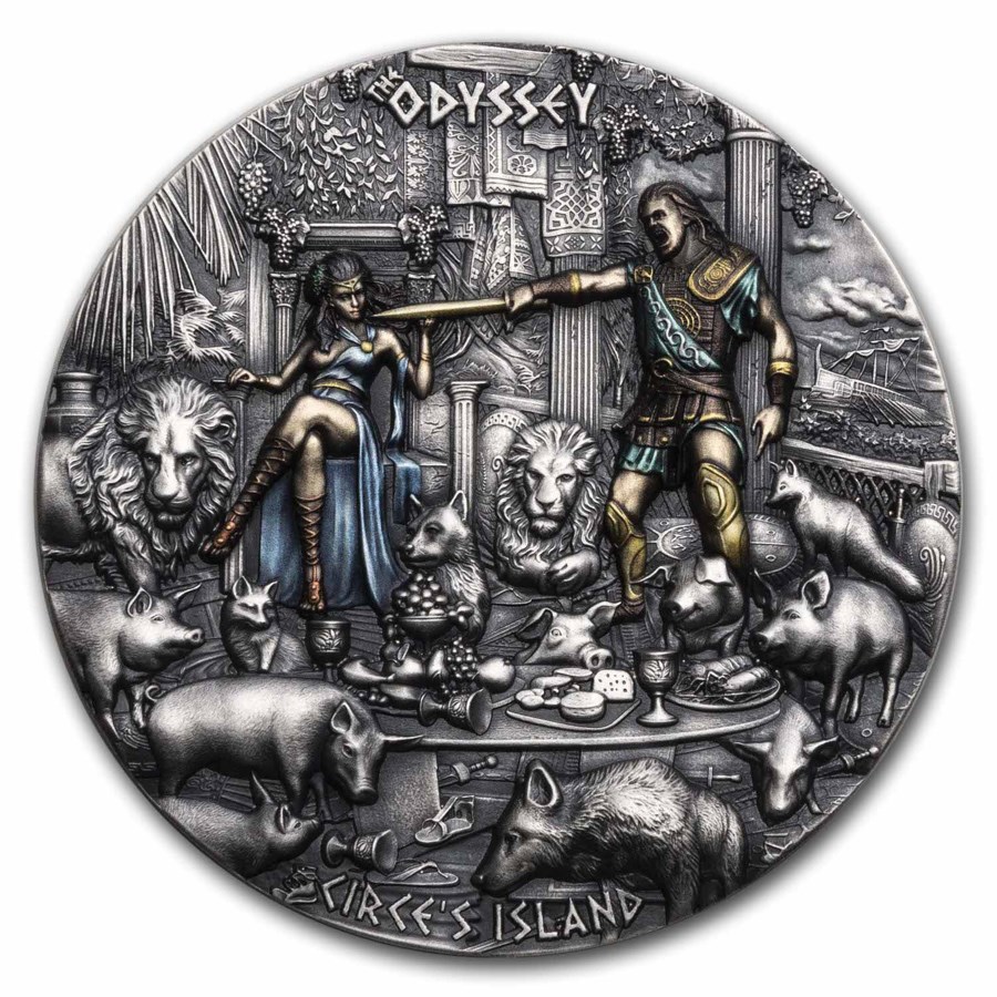 2023 Niue 3 oz Silver Antique The Odyssey: Circe's Island