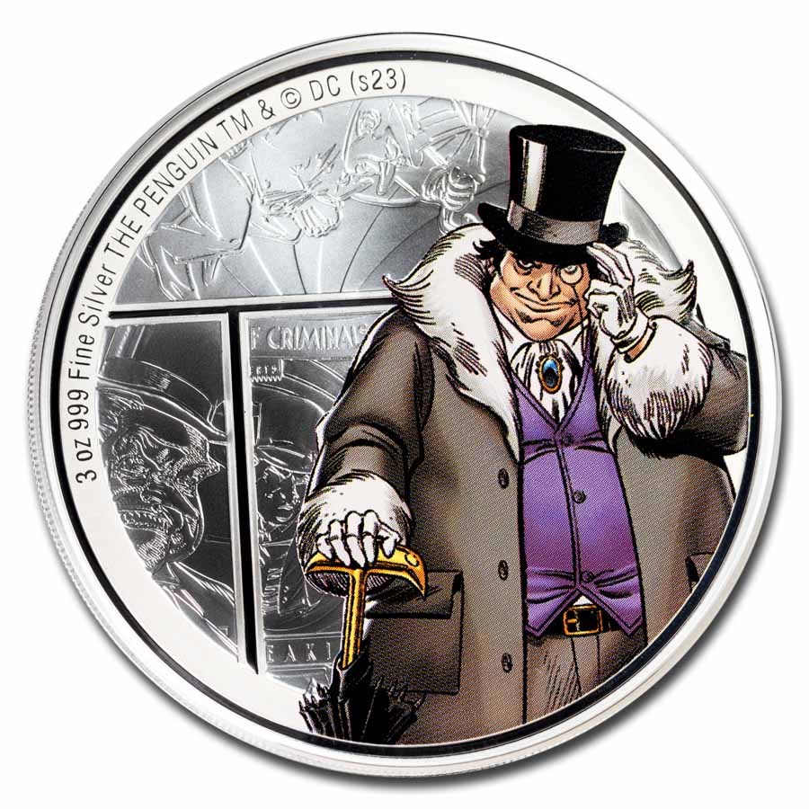 2023 Niue 3 oz Silver Coin $10 DC Villains: PENGUIN™