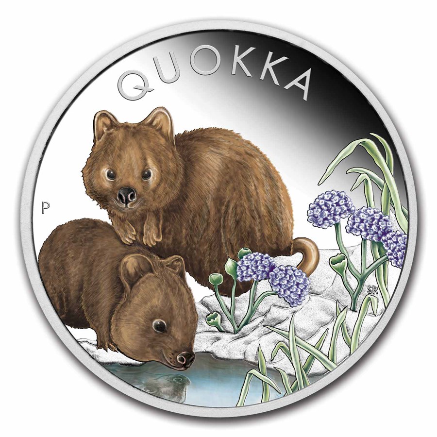 2023-P Australia 1 oz Silver Colorized Quokka Proof