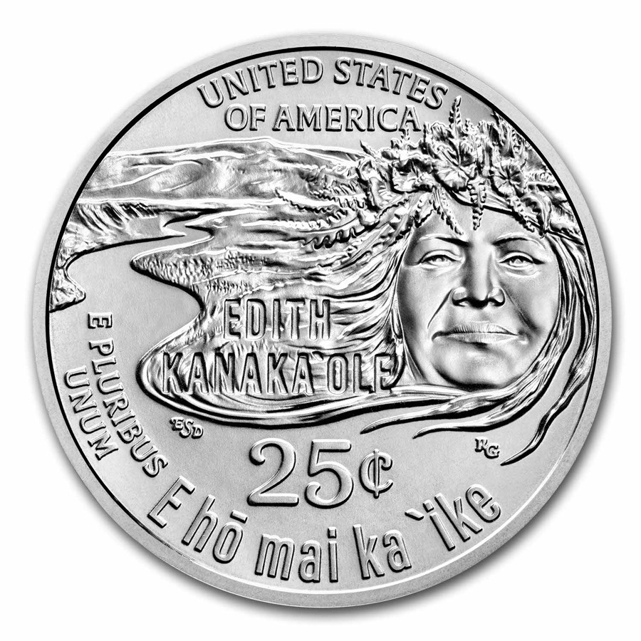 2023-P Edith Kanaka'ole American Women Quarter BU