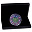 2023 Palau 3 oz Silver Proof Dot Art: Flower with Butterfly