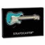 2023 PAMP 1 oz Proof Silver Fender® Daphne Blue Stratocaster