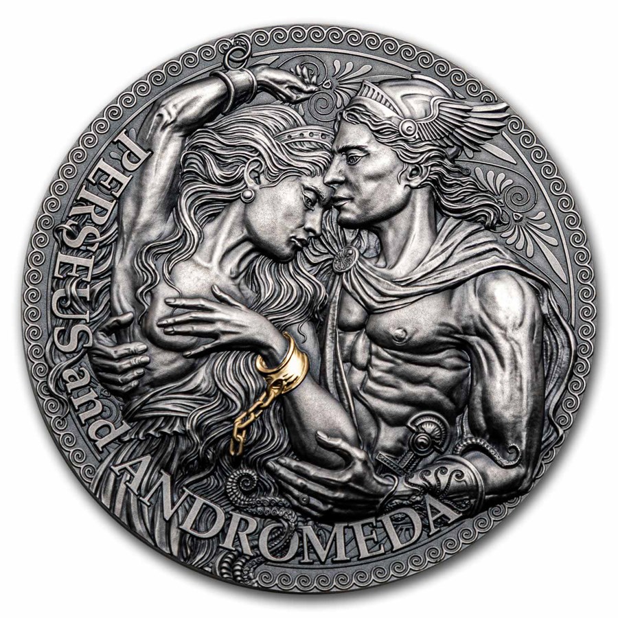 2023 Republic of Cameroon 2 oz Silver Perseus and Andromeda