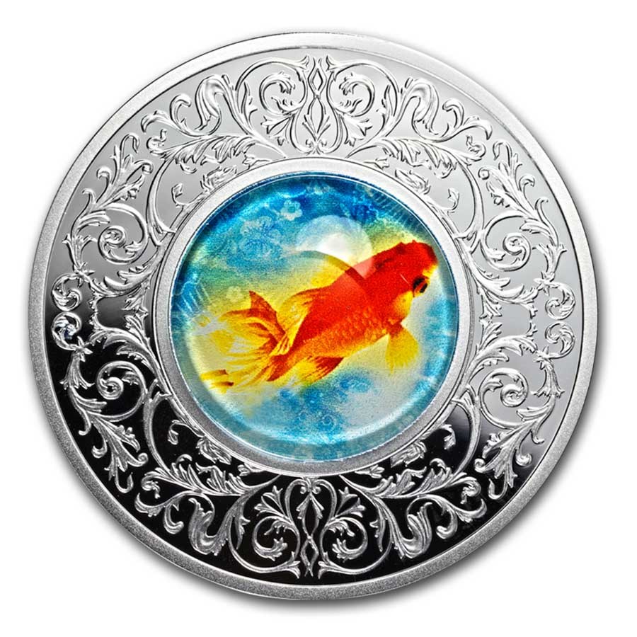 2023 Republic of Cameroon Silver Goldfish Proof (with Box & COA)