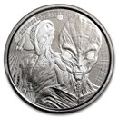 2023 Republic of Ghana 1 oz Silver 20 Cedis Space Alien BU