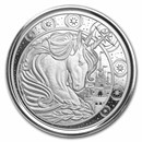 2023 Republic of Ghana 1 oz Silver 5 Cedis Magical Unicorn BU