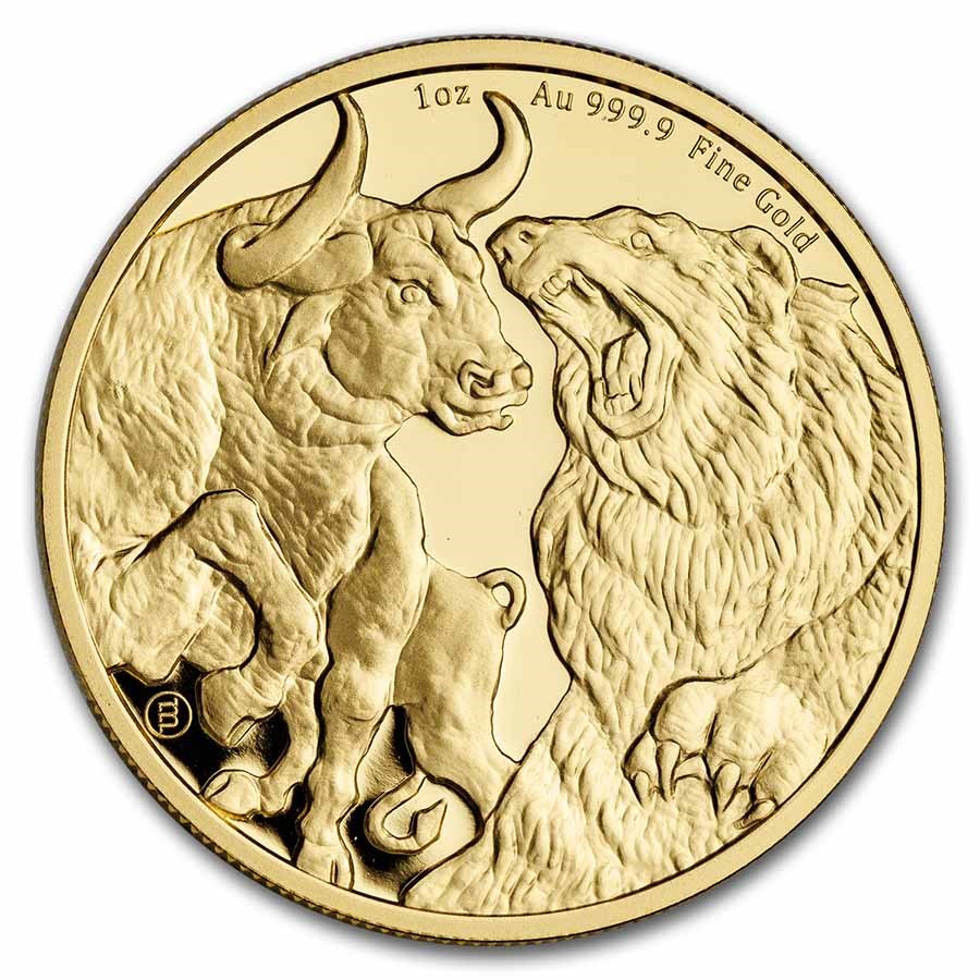 2023 Republic of Tchad 1 oz Gold Bull & Bear