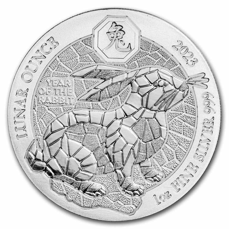 2023 Rwanda 1 oz Silver Lunar Year of the Rabbit BU