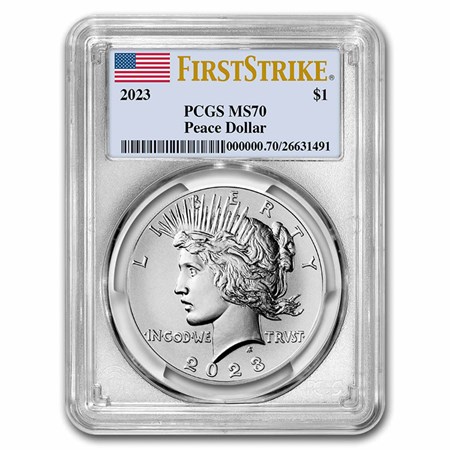 Buy 2023 Silver Peace Dollar MS-70 PCGS (FirstStrike) | APMEX