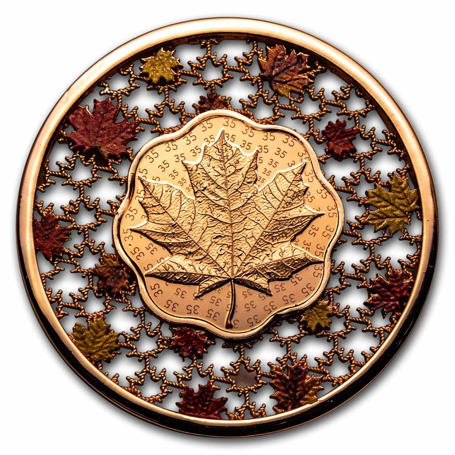 2023 Solomon Islands 2 oz Silver Filigree Maple Leaf