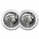 2023 South Africa 2-Coin Silver Big Five Buffalo Proof Set