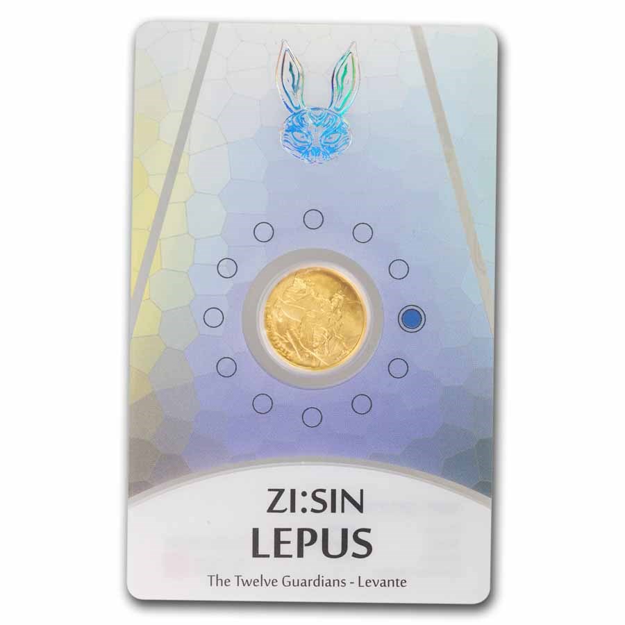 2023 South Korea 1/10 oz Gold ZI:SIN Lepus BU (in Assay Card)