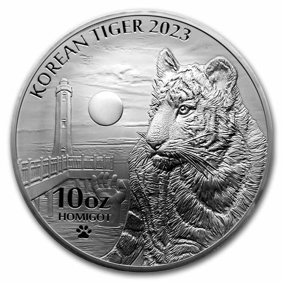 2023 South Korea 10 oz Silver Tiger BU