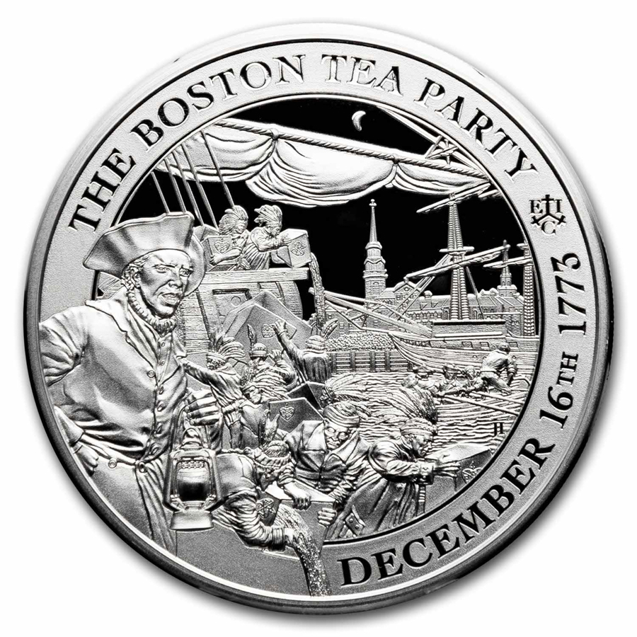 Buy 2023 St. Helena 1 Oz Silver 250th Anniv. Boston Tea Party Proof | APMEX