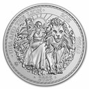 2023 St. Helena 2 oz Silver Una and the Lion BU