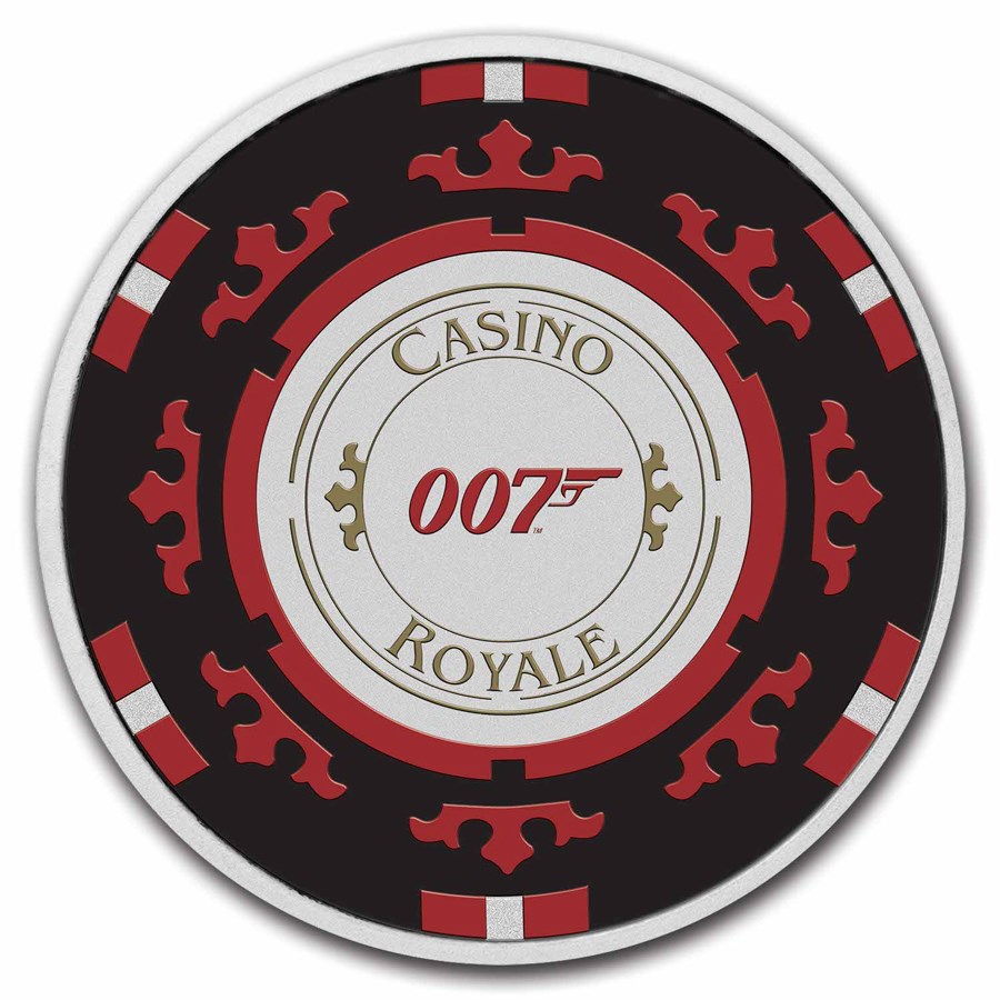 2023 TUV 1 oz Silver Colorized 007 James Bond Casino Royale-card