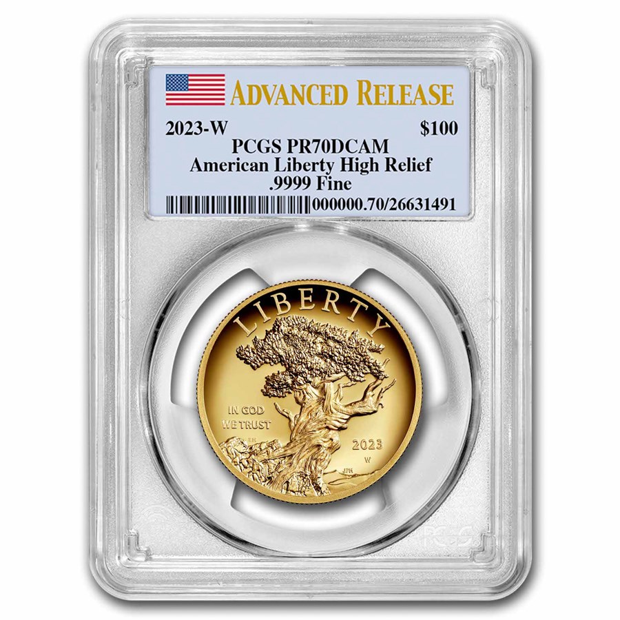 2023-W High Relief American Liberty Gold PR-70 PCGS (AR)