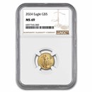 2024 1/10 oz American Gold Eagle MS-69 NGC