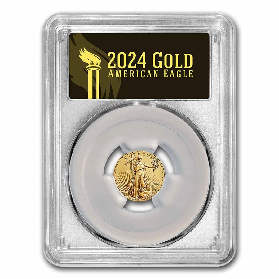 Buy 2024 1/10 oz Gold Eagle MS70 FDI Black Label APMEX