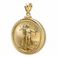 2024 1/10 oz Gold Eagle Pendant (Diamond-ScrewTop Bezel)