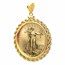 2024 1/10 oz Gold Eagle Pendant (Rope-ScrewTop Bezel)