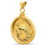 2024 1/10 oz Gold Kangaroo Pendant (Diamond-ScrewTop Bezel)