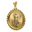 2024 1/2 oz Gold Eagle Pendant (Rope-ScrewTop Bezel)