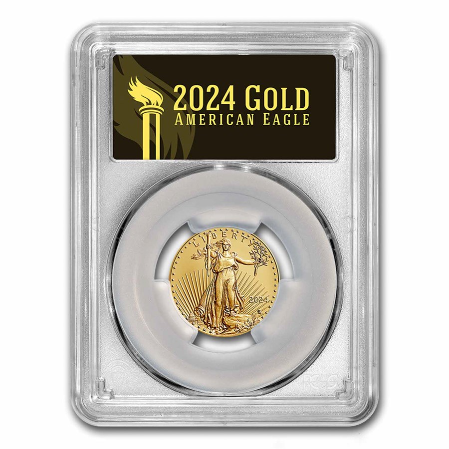 2024 1/4 oz American Gold Eagle MS-70 PCGS (FDI, Black)