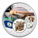 2024 1 oz Ag Treasures of the U.S. Virginia Calcite (Colorized)