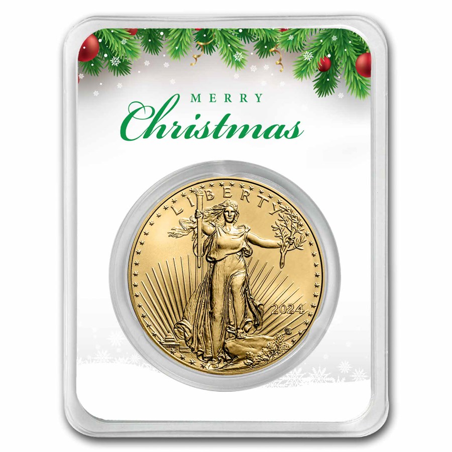 2024 1 oz American Gold Eagle - w/Christmas Tree