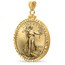 2024 1 oz Gold Eagle Pendant (Diamond-ScrewTop Bezel)