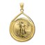 2024 1 oz Gold Eagle Teardrop Pendant (Prong Bezel)