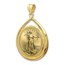 2024 1 oz Gold Eagle Teardrop Pendant (Prong Bezel)