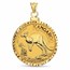 2024 1 oz Gold Kangaroo Pendant (Diamond-ScrewTop Bezel)