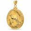 2024 1 oz Gold Kangaroo Pendant (Diamond-ScrewTop Bezel)