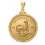 2024 1 oz Gold Krugerrand Pendant (Diamond-Screw Top Bezel)