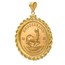 2024 1 oz Gold Krugerrand Pendant (Rope-Screw Top Bezel)