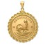 2024 1 oz Gold Krugerrand Pendant (Rope-Screw Top Bezel)