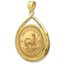 2024 1 oz Gold Krugerrand Teardrop Pendant (Prong Bezel)