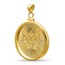 2024 1 oz Gold Maple Pendant (Plain-Front Bezel)