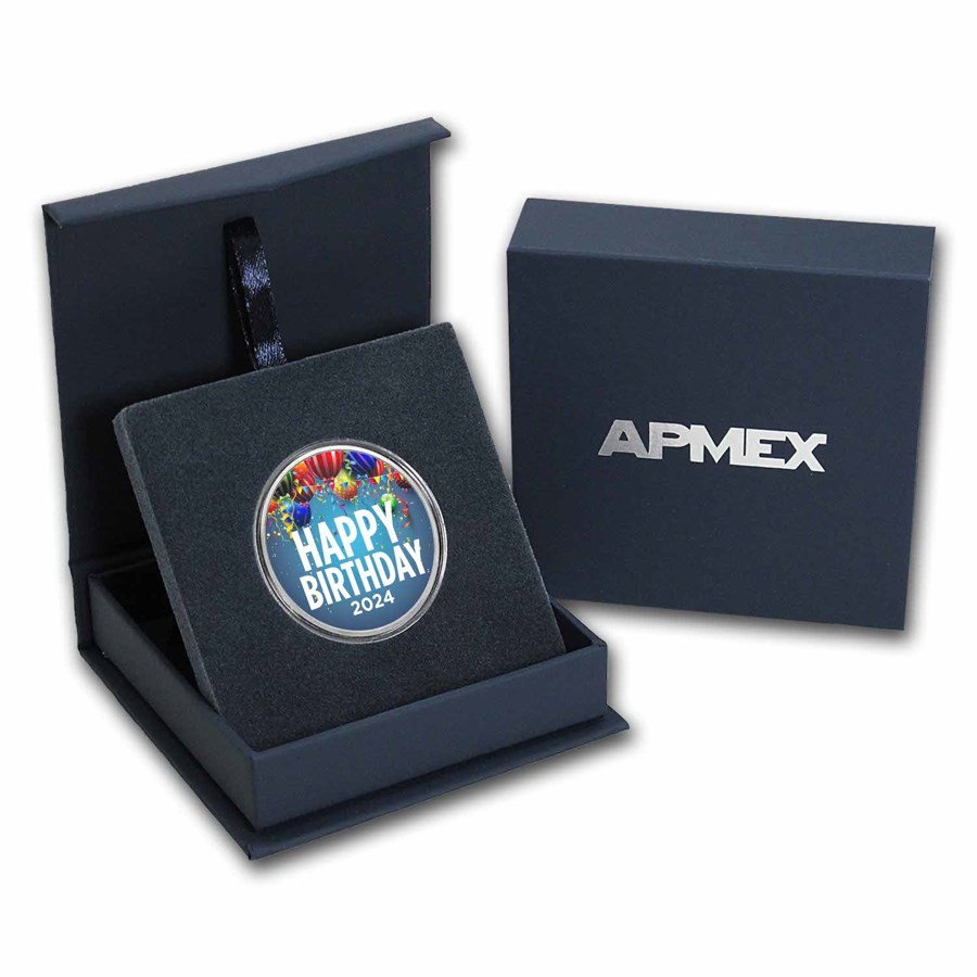 2024 1 oz Silver Colorized Round - APMEX (Birthday Balloons)