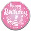 2024 1 oz Silver Colorized Round - APMEX (Happy Birthday Pink)