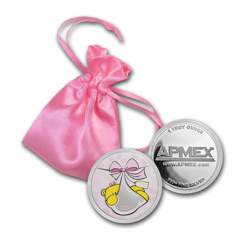 2024 1 oz Silver Colorized Round - APMEX (Special Delivery, Girl)