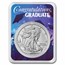 2024 1 oz Silver Eagle - w/Celebrate Graduate Card, In TEP